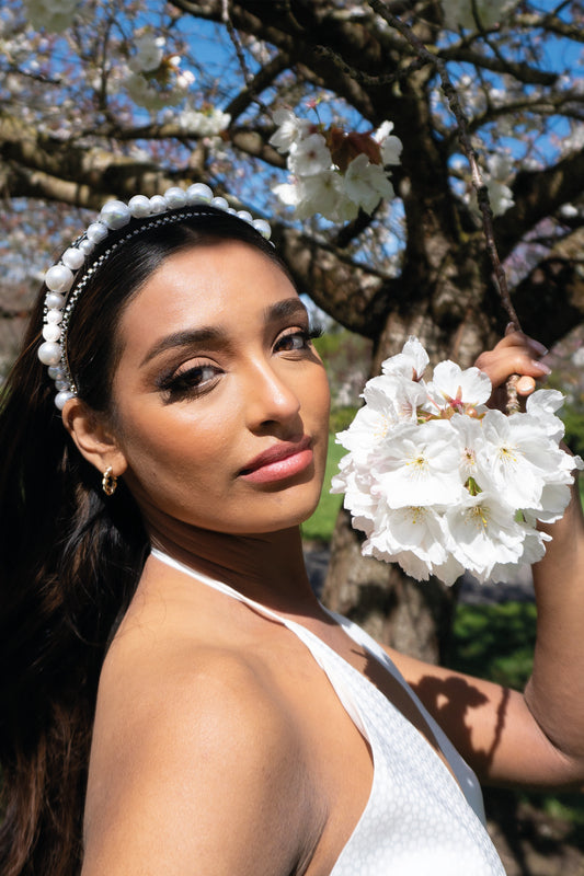 pearl and crystal headband