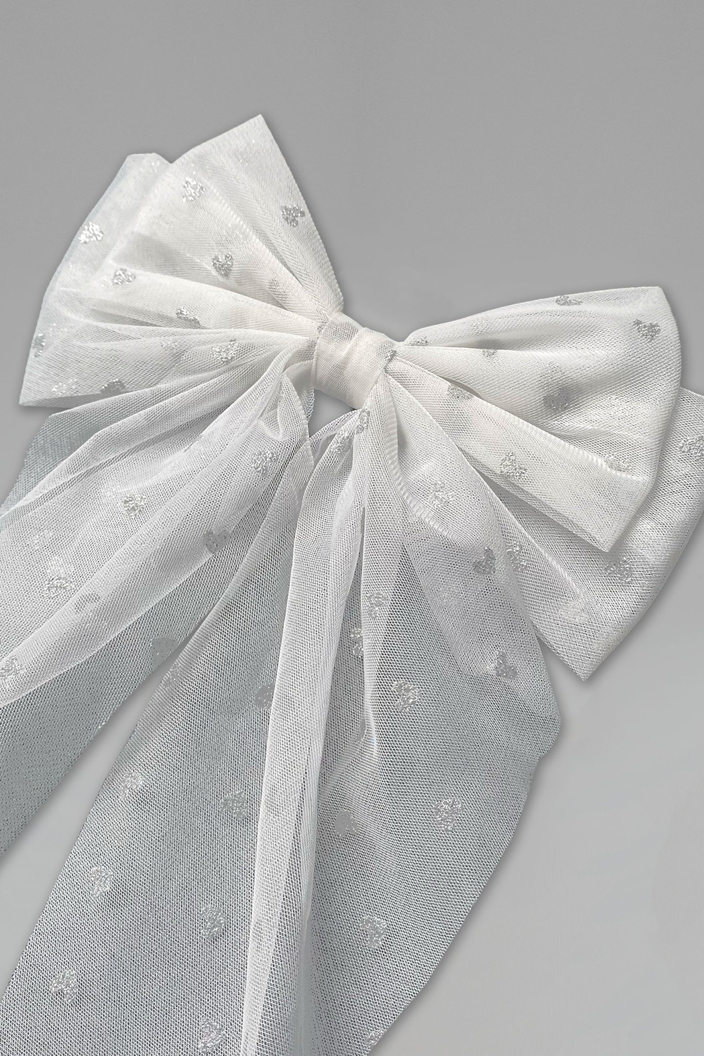 COURTNEY GLITTER HEART BOW
