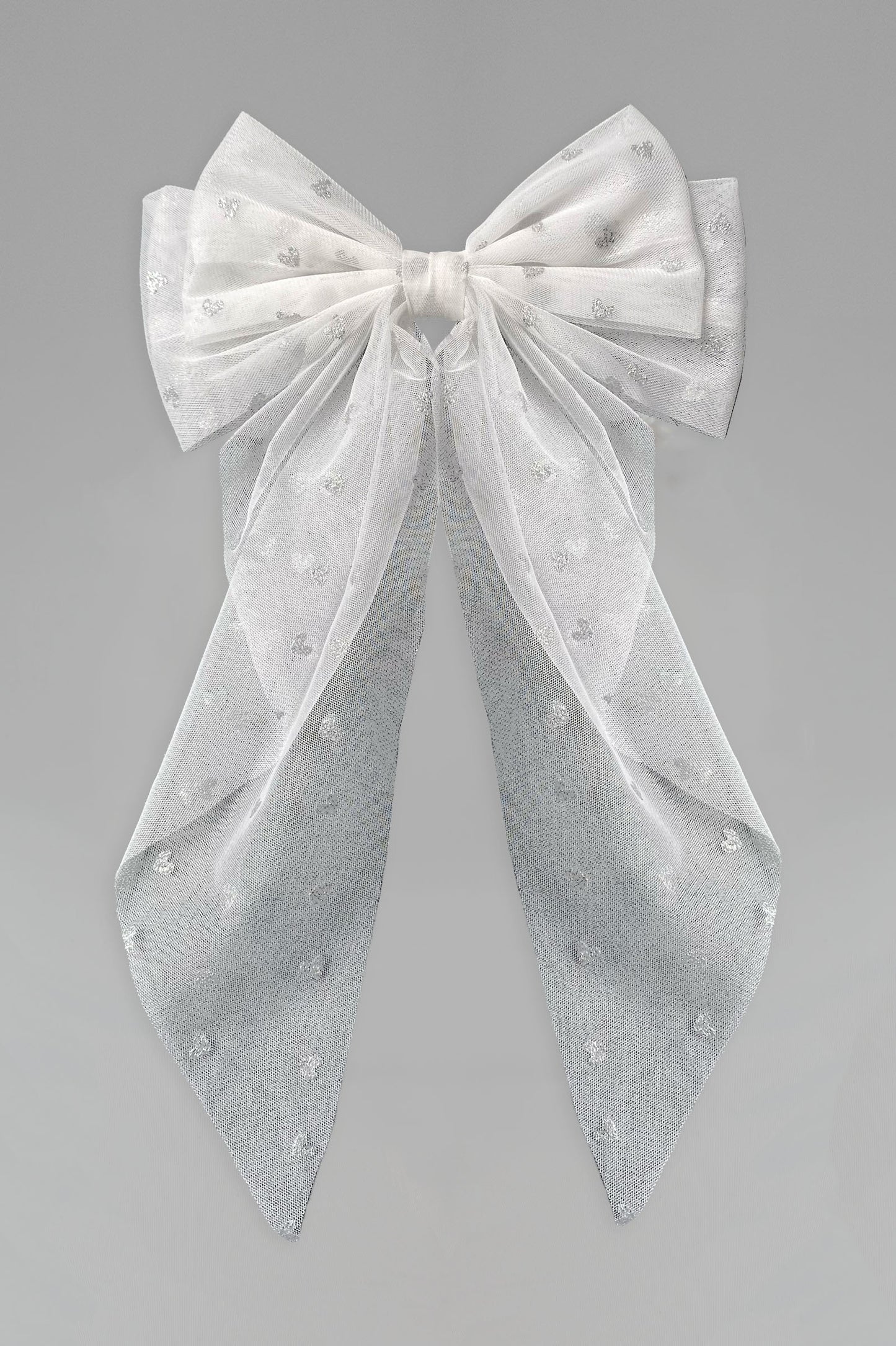 COURTNEY GLITTER HEART BOW
