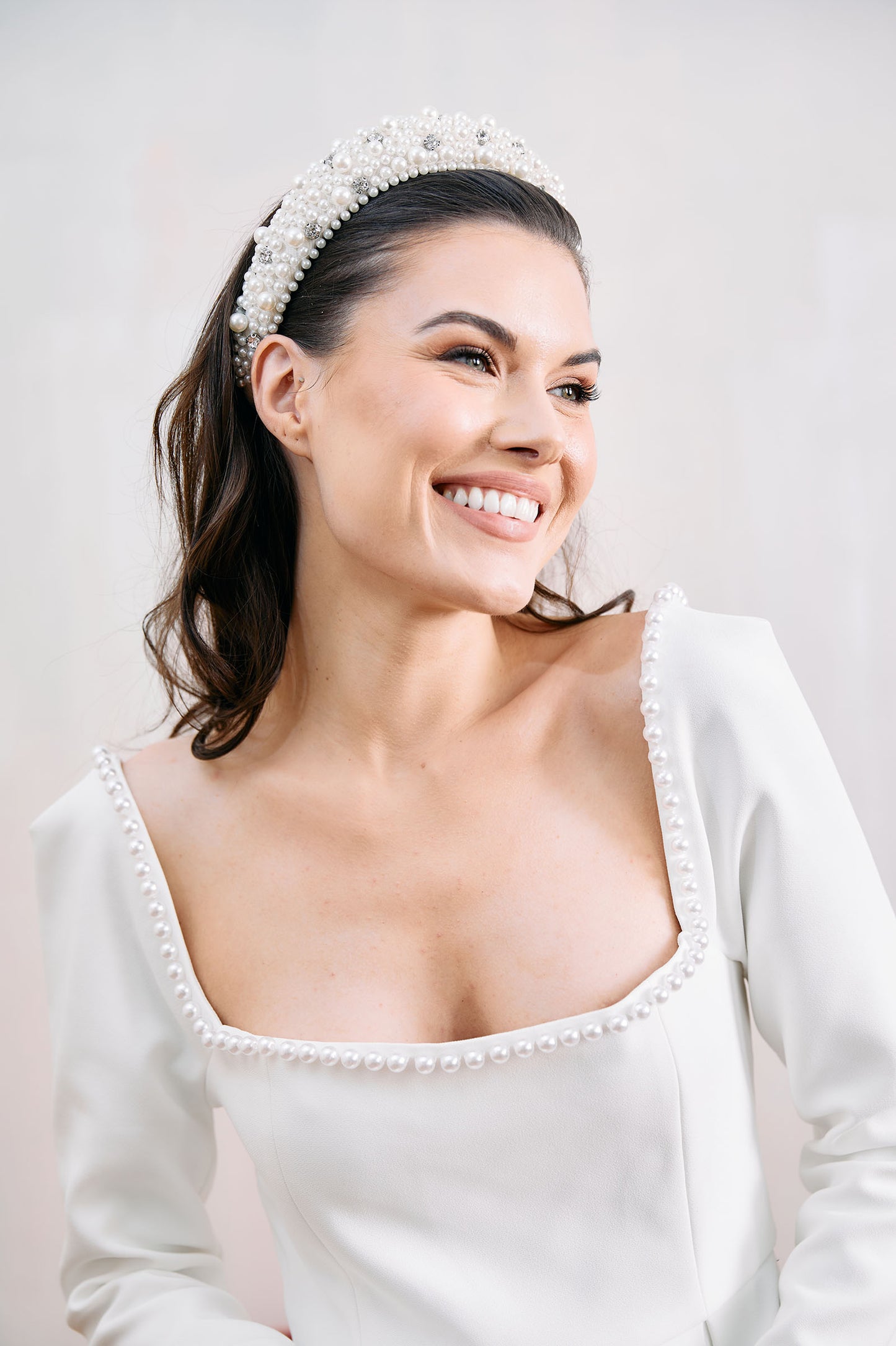 DIANA HEADBAND PEARL AND CRSYTAL HEADBAND
