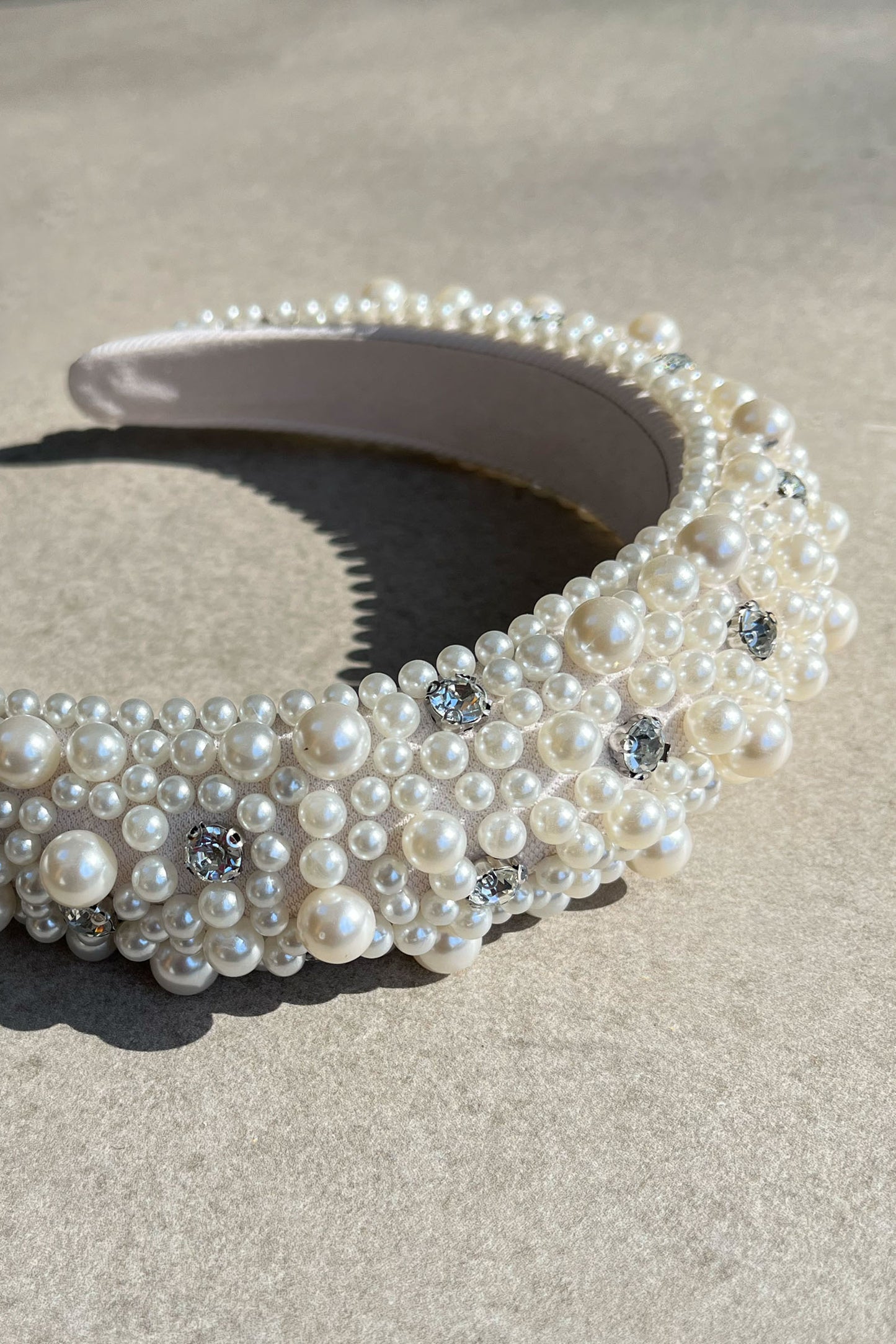 DIANA HEADBAND PEARL AND CRSYTAL HEADBAND