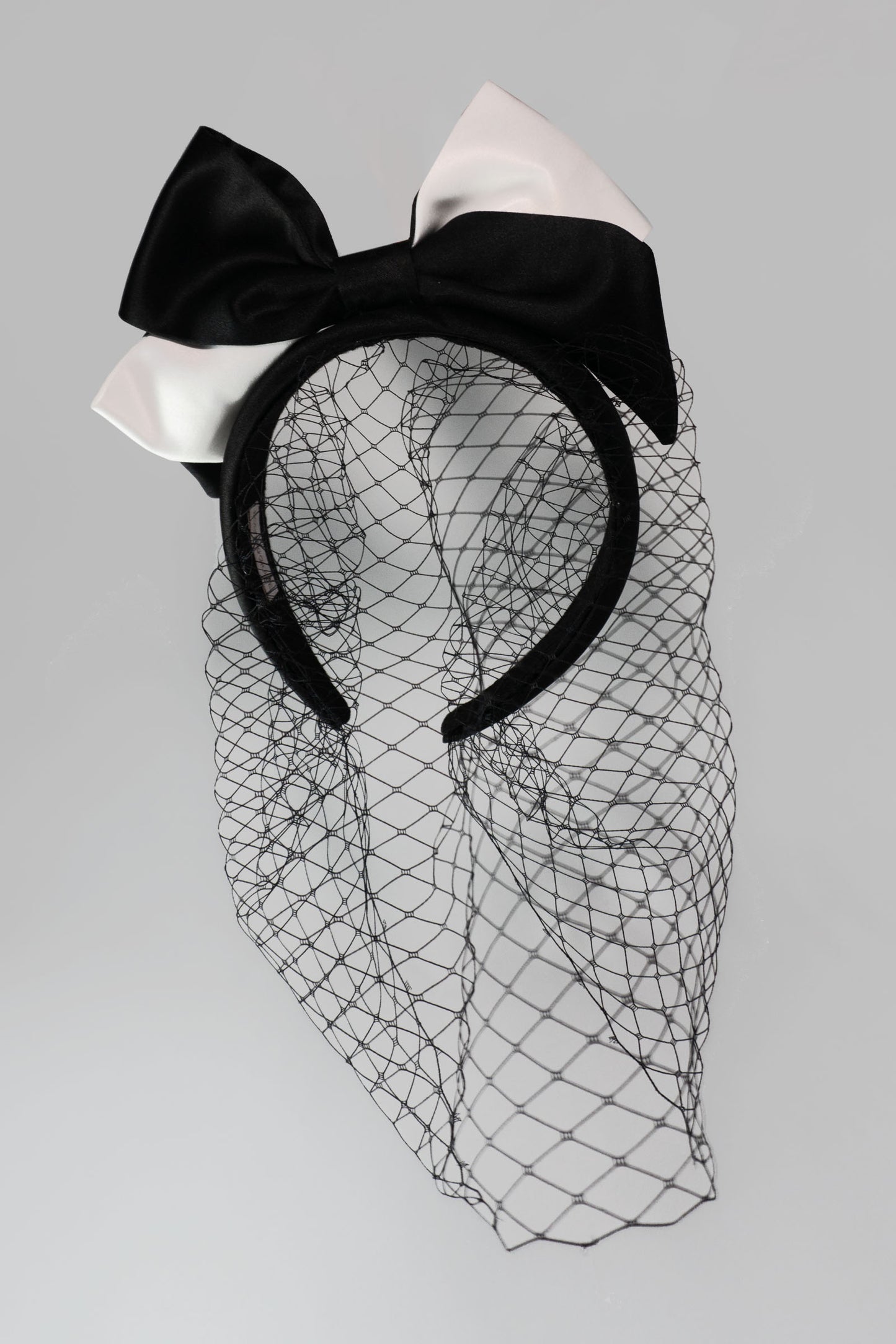 Oversize satin bow headband