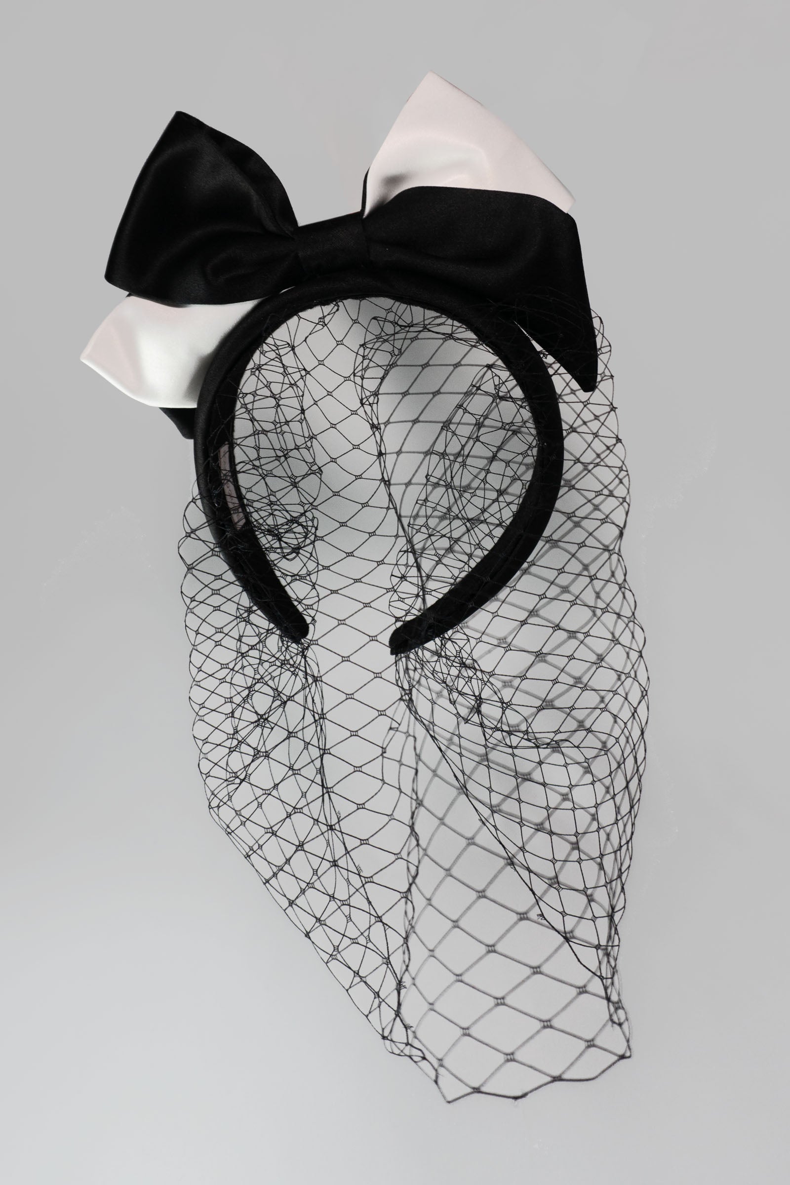 Oversize satin bow headband