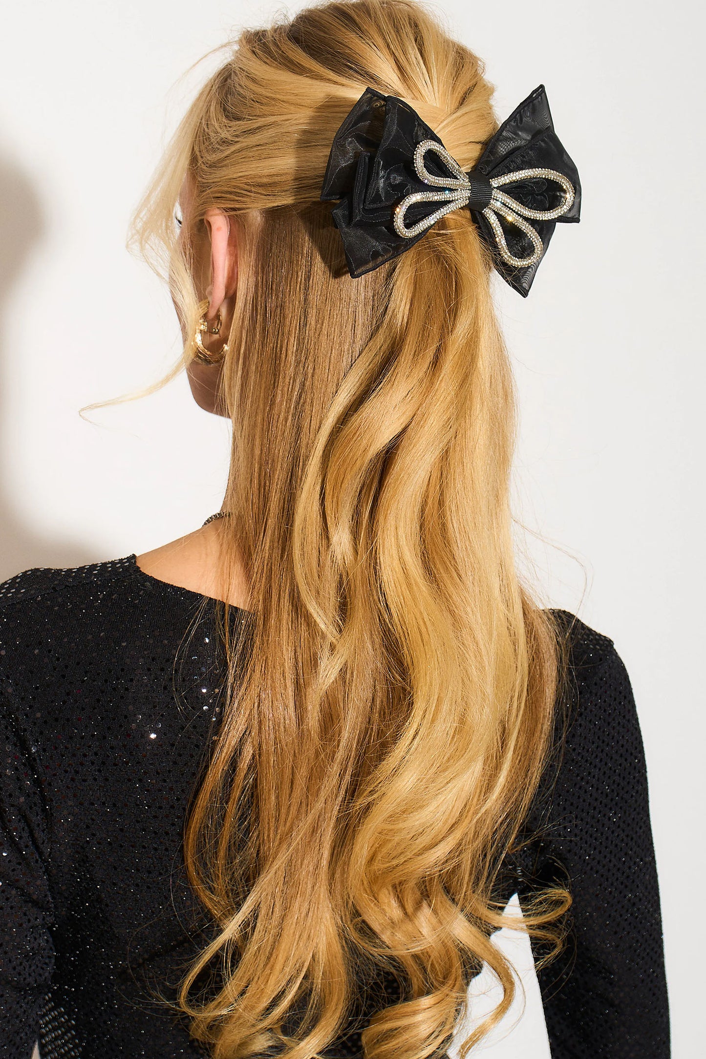 JESSICA BOW CLIP BLACK