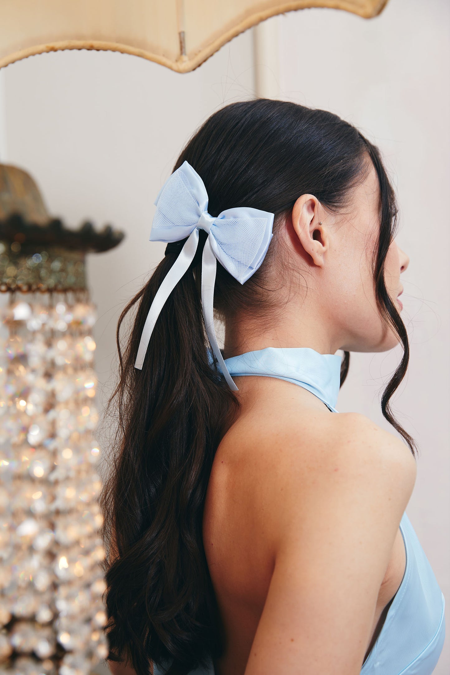 SOPHIA BOW CLIP - BLUE