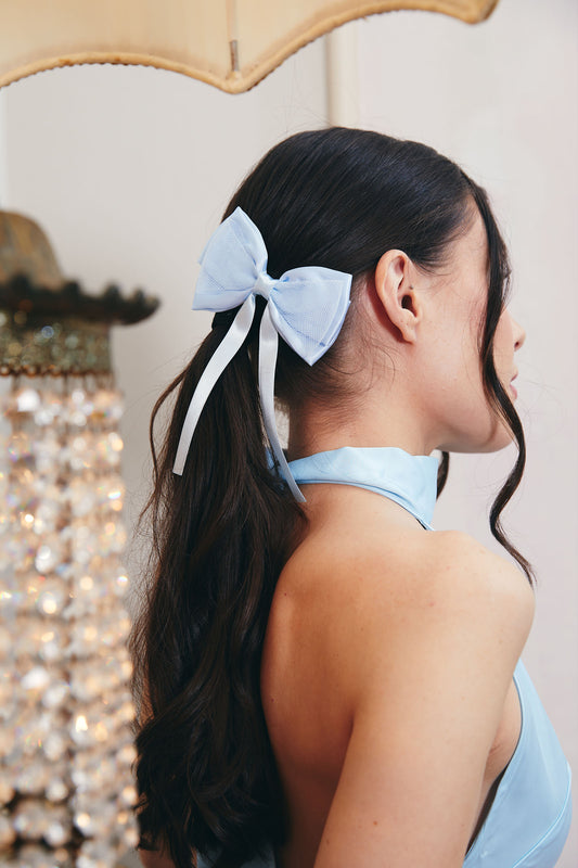 SOPHIA BOW CLIP - BLUE