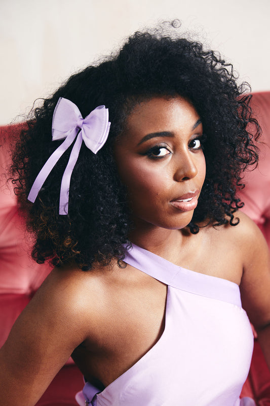 SOPHIA BOW CLIP - LILAC