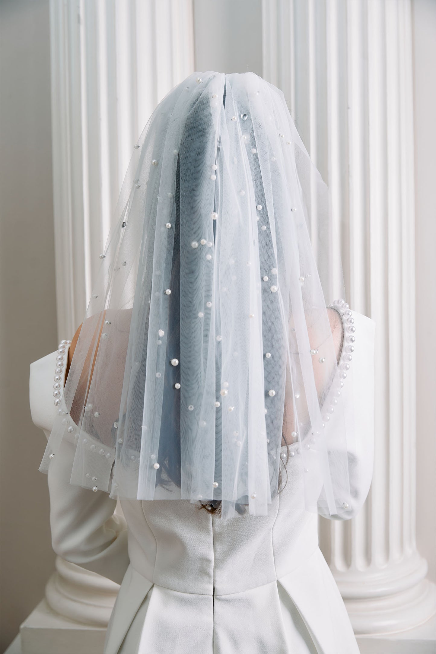 ALICIA PEARL ADORNED VEIL