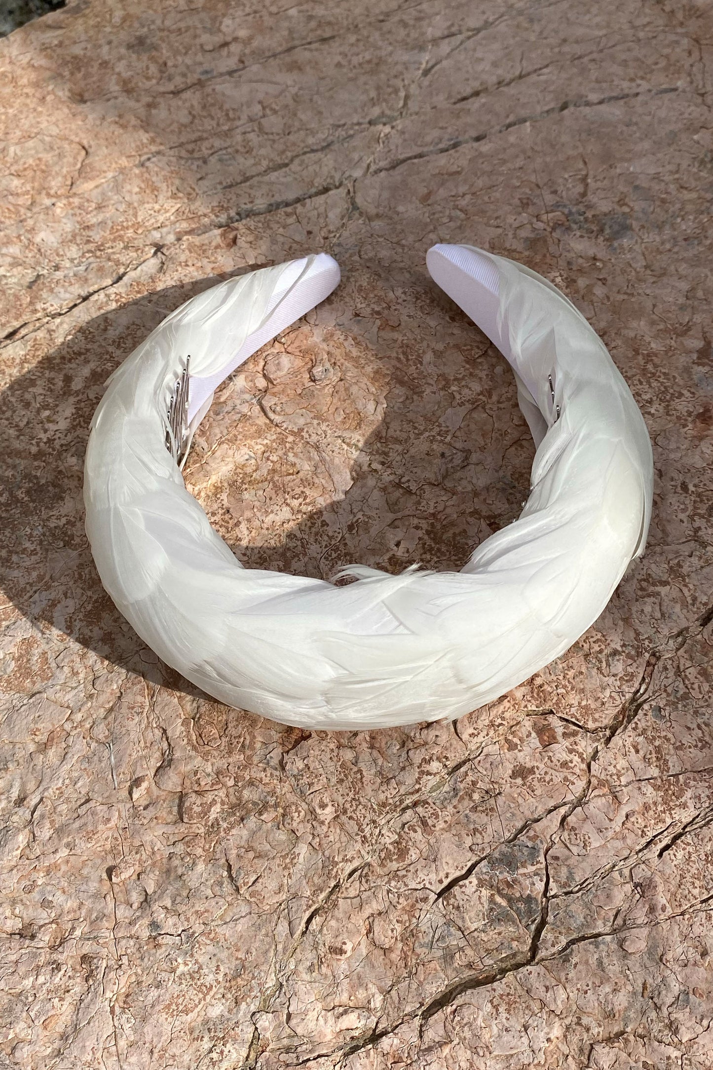 LAYLA FEATHER HEADBAND IVORY