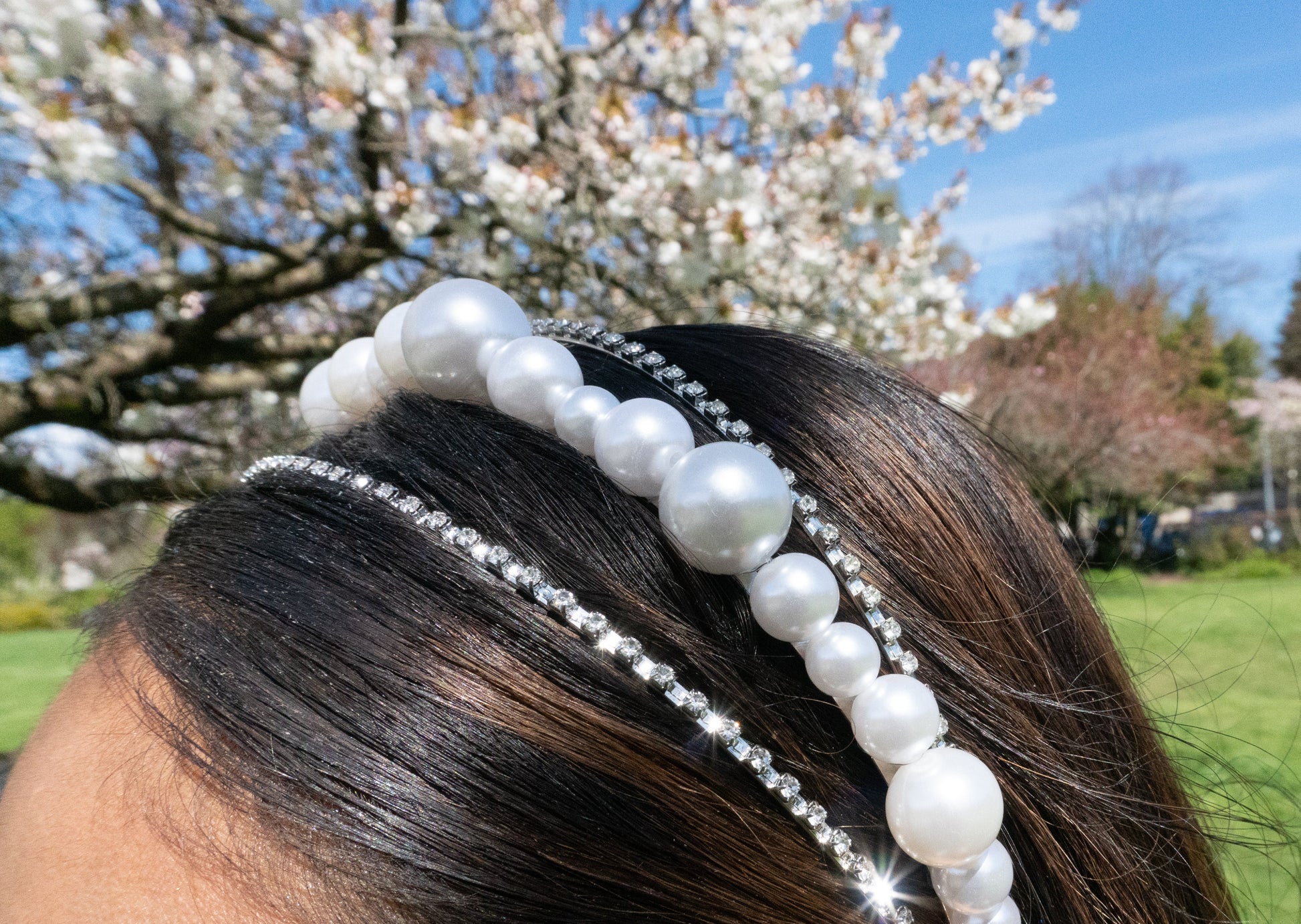 pearl and crystal headband
