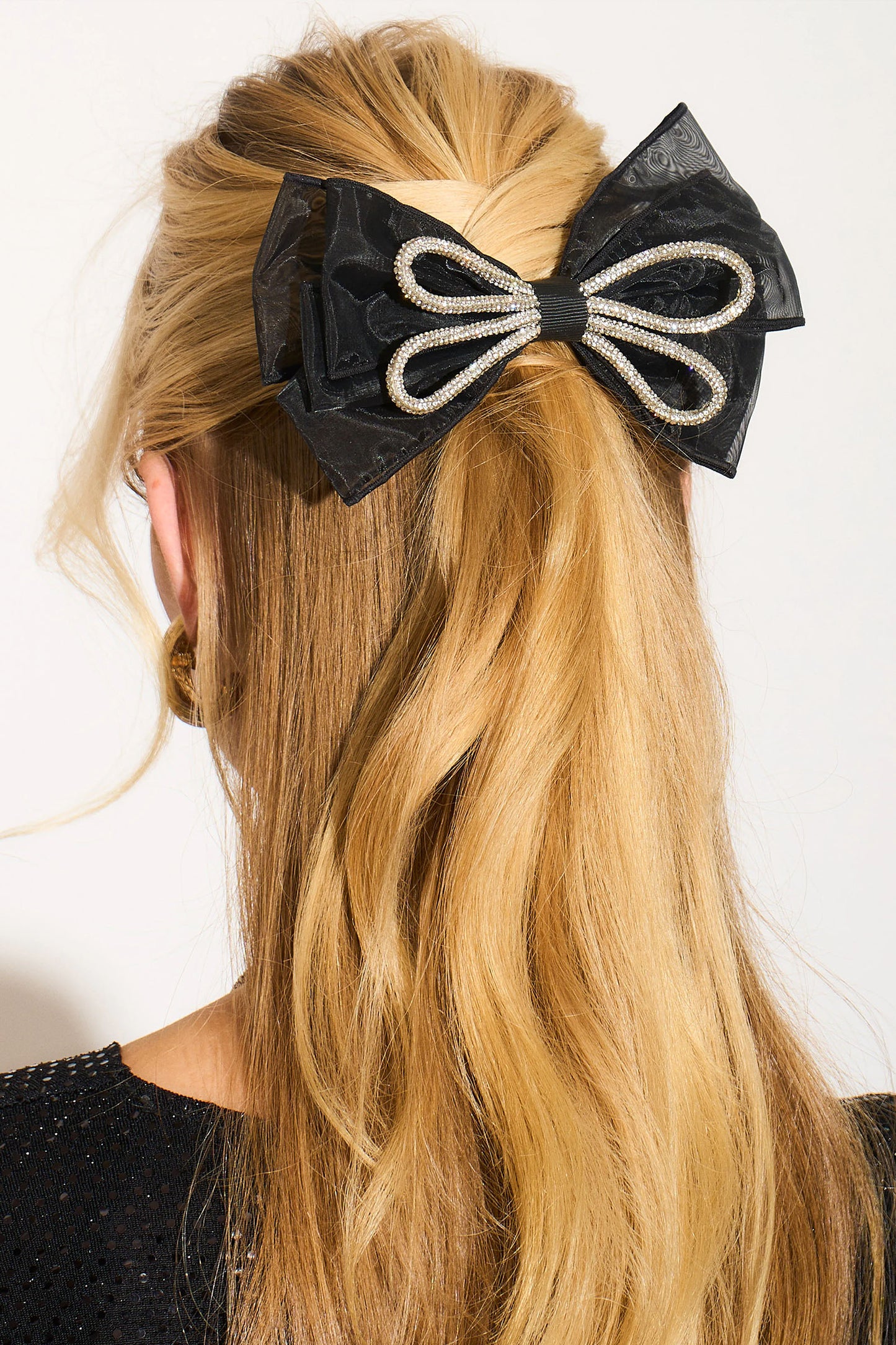 JESSICA BOW CLIP BLACK