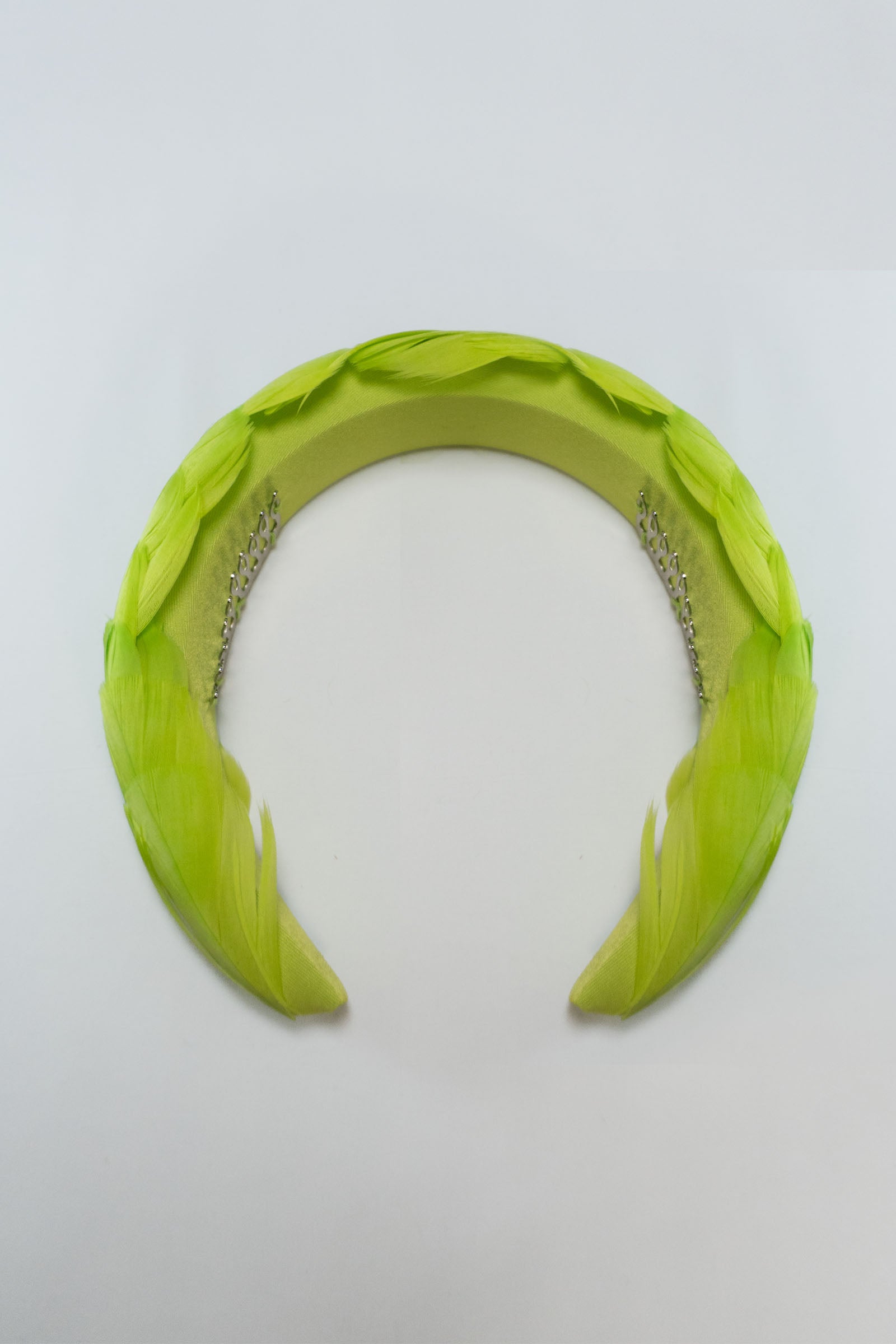 Lime feather headband